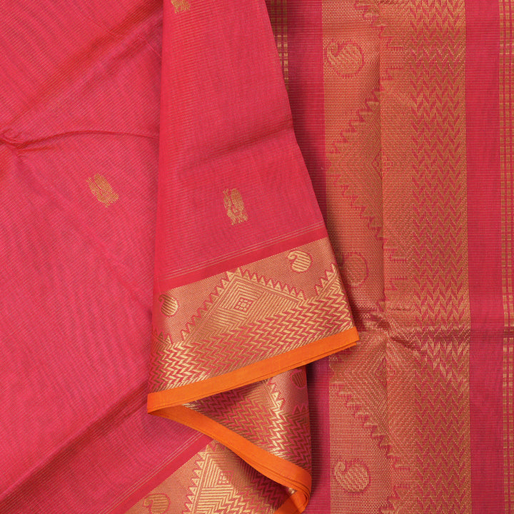 Hayagrivas Pink Pure Silk Cotton Saree SSCBF53E7-16