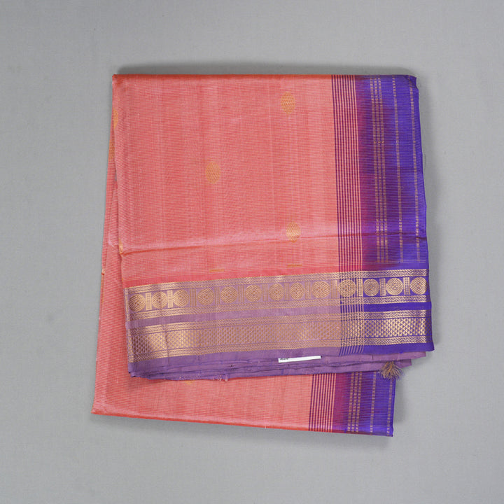 Hayagrivas Mild Peach Pink Pure Silk Cotton Saree SSCBF53E7-17