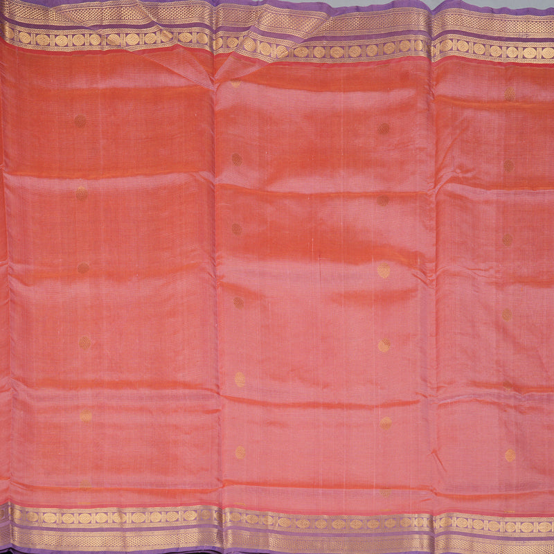Hayagrivas Mild Peach Pink Pure Silk Cotton Saree SSCBF53E7-17
