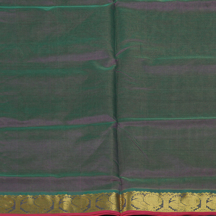 Hayagrivas Peacock Green & Purple (Shot Colour) Pure Silk Cotton Saree SSCBF53E7-9