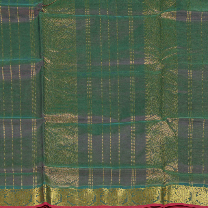 Hayagrivas Peacock Green & Purple (Shot Colour) Pure Silk Cotton Saree SSCBF53E7-9