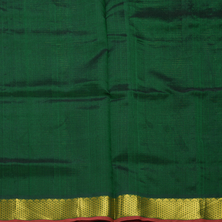 Hayagrivas Bottle Green Pure Silk Cotton Saree SSCBF53E8-1