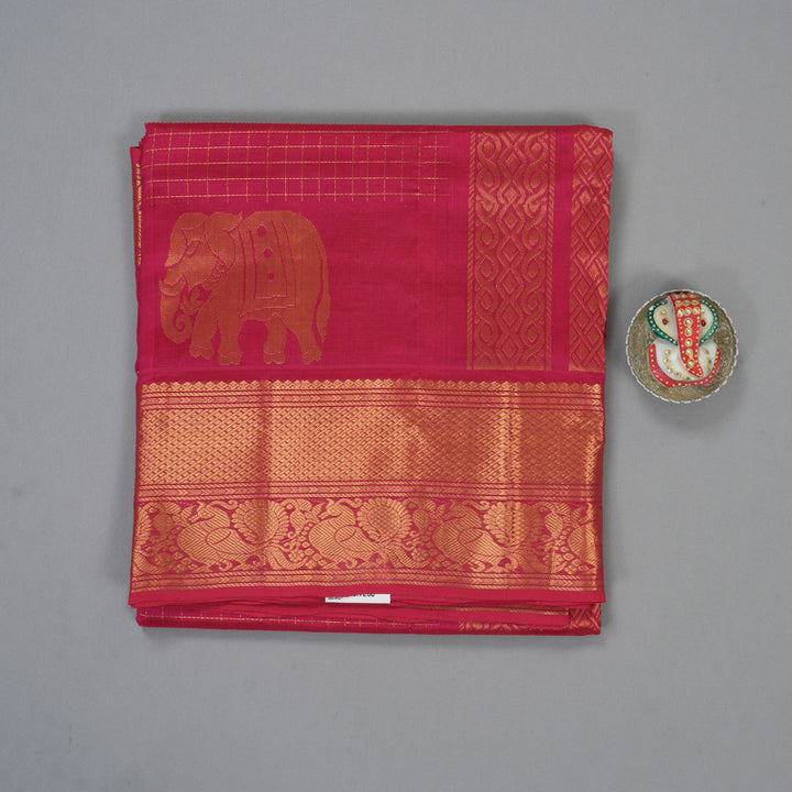 Hayagrivas Pink Pure Silk Cotton Saree SSCBF54E1-1
