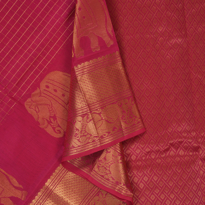 Hayagrivas Pink Pure Silk Cotton Saree SSCBF54E1-1
