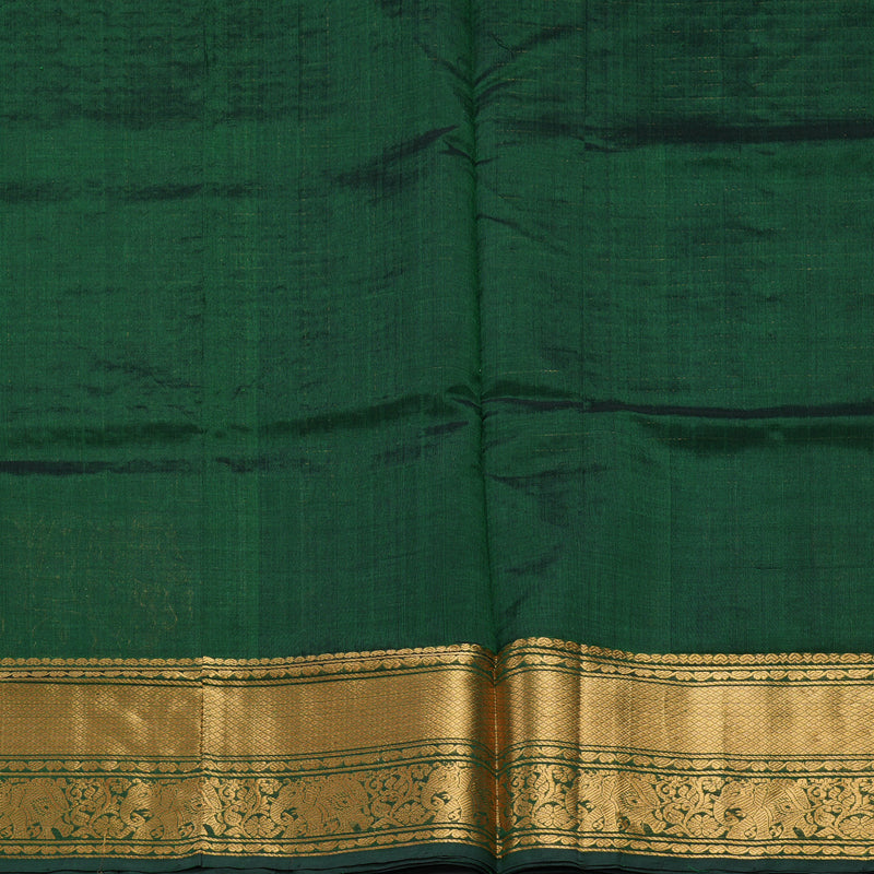Hayagrivas Bottle Green Pure Silk Cotton Saree SSCBF54E1-4