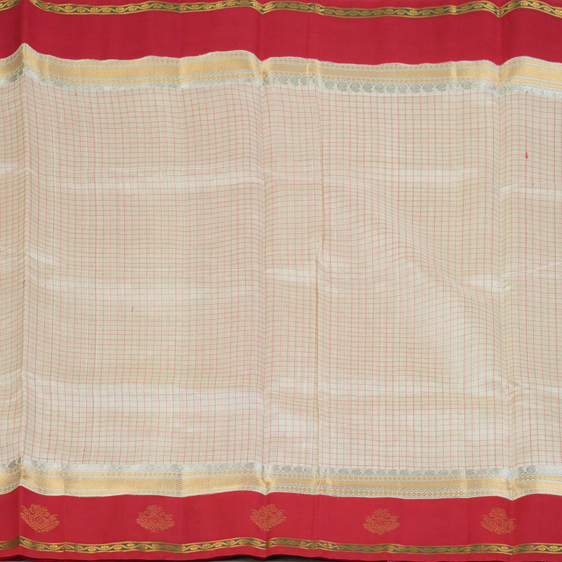 Hayagrivas Cream Pure Silk Cotton Saree SSCBF55E10-1
