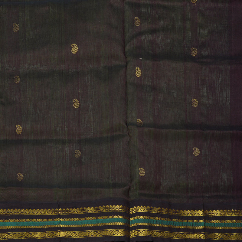 Hayagrivas Pista Green Pure Silk Cotton Saree SSCBF55E13-2