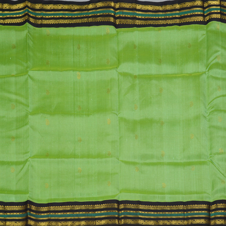 Hayagrivas Pista Green Pure Silk Cotton Saree SSCBF55E13-2