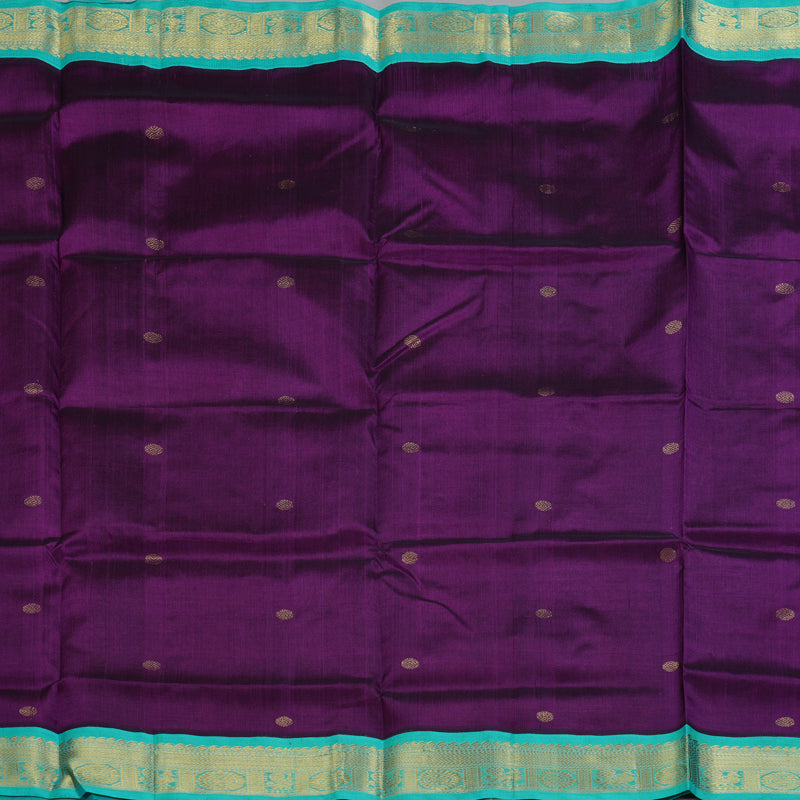 Hayagrivas Purple Pure Silk Cotton Saree SSCBF55E13-8