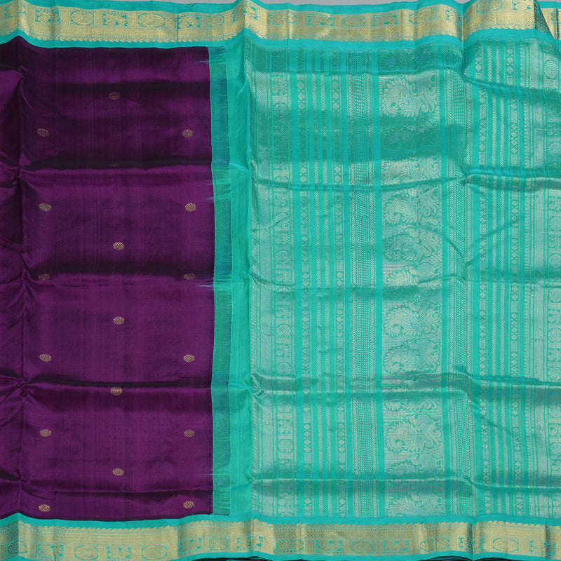 Hayagrivas Purple Pure Silk Cotton Saree SSCBF55E13-8