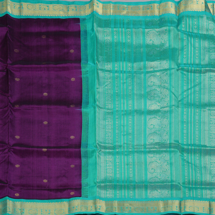 Hayagrivas Purple Pure Silk Cotton Saree SSCBF55E13-8