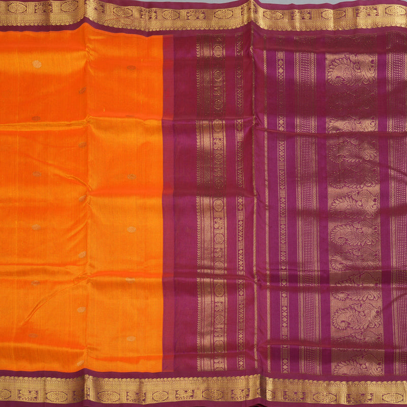 Hayagrivas Mambazham Orange Pure Silk Cotton Saree SSCBF55E13-9