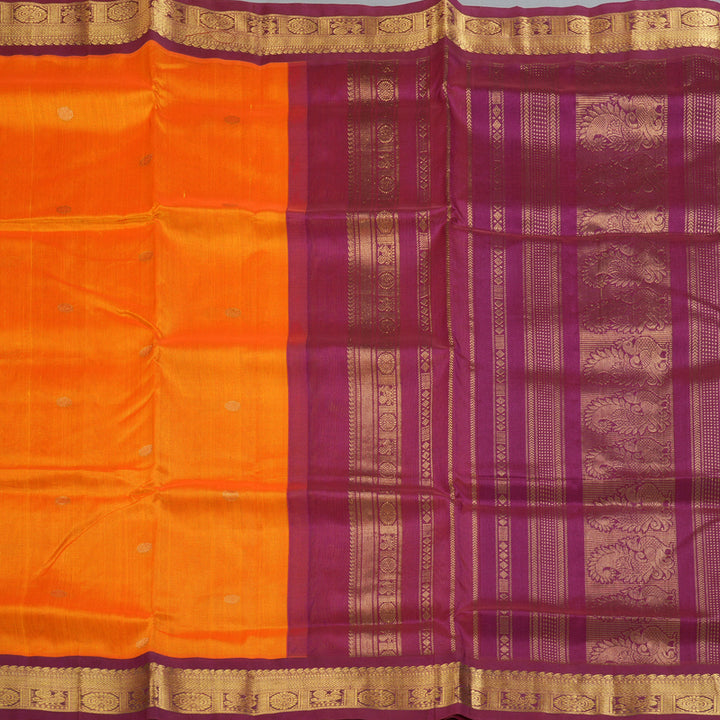Hayagrivas Mambazham Orange Pure Silk Cotton Saree SSCBF55E13-9