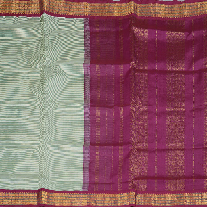 Hayagrivas Half-White & Grey Pure Silk Cotton Saree SSCBF55E3-2