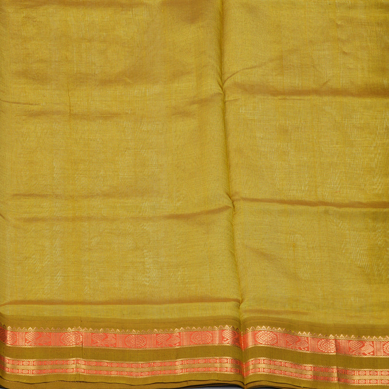 Hayagrivas Half-White Pure Silk Cotton Saree SSCBF55E4-1