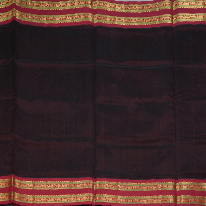 Hayagrivas Kanchana Brown Pure Silk Cotton Saree SSCBF55E4-3