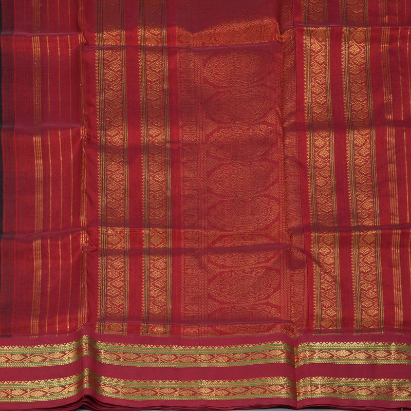 Hayagrivas Kanchana Brown Pure Silk Cotton Saree SSCBF55E4-3