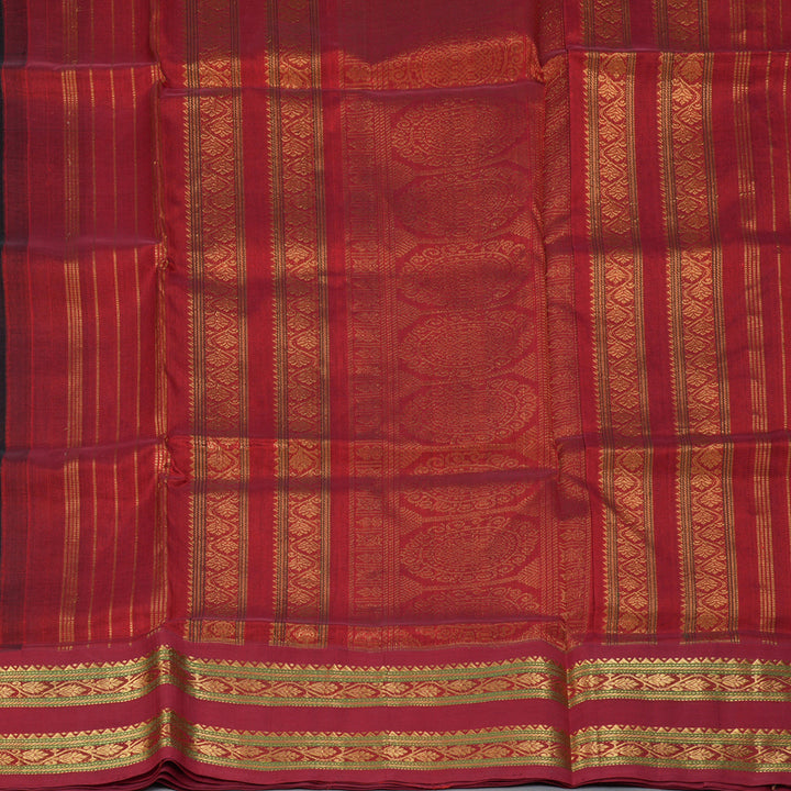 Hayagrivas Kanchana Brown Pure Silk Cotton Saree SSCBF55E4-3