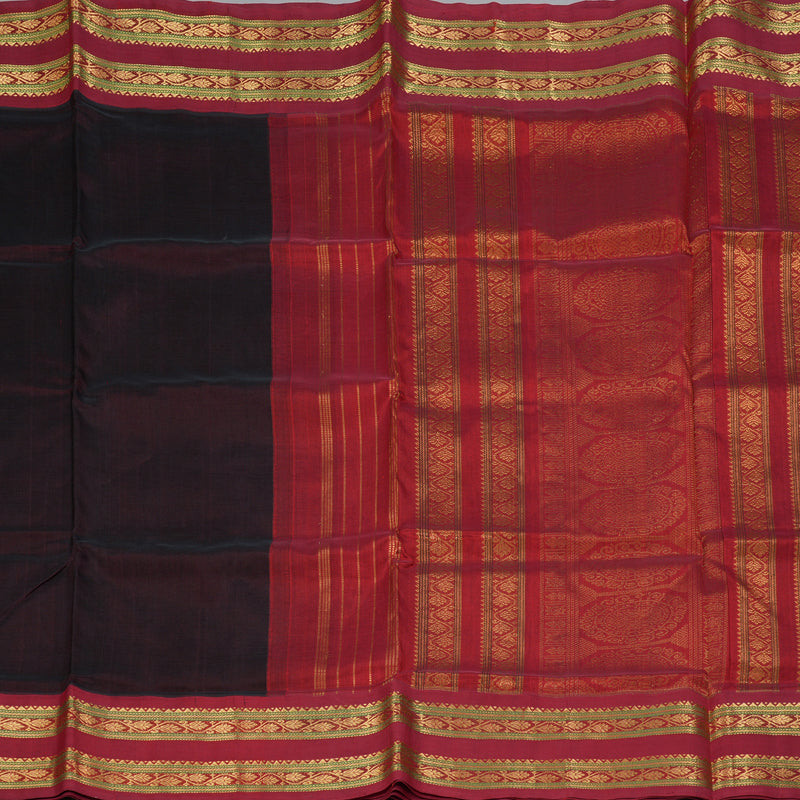 Hayagrivas Kanchana Brown Pure Silk Cotton Saree SSCBF55E4-3