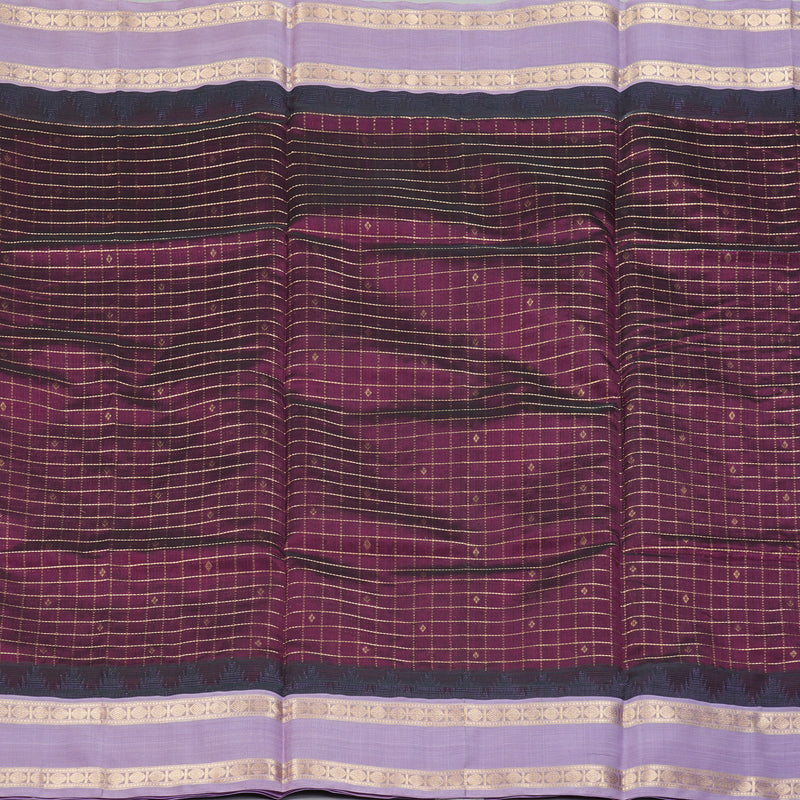Hayagrivas Violet Pure Silk Cotton Saree SSCBF55E7-1