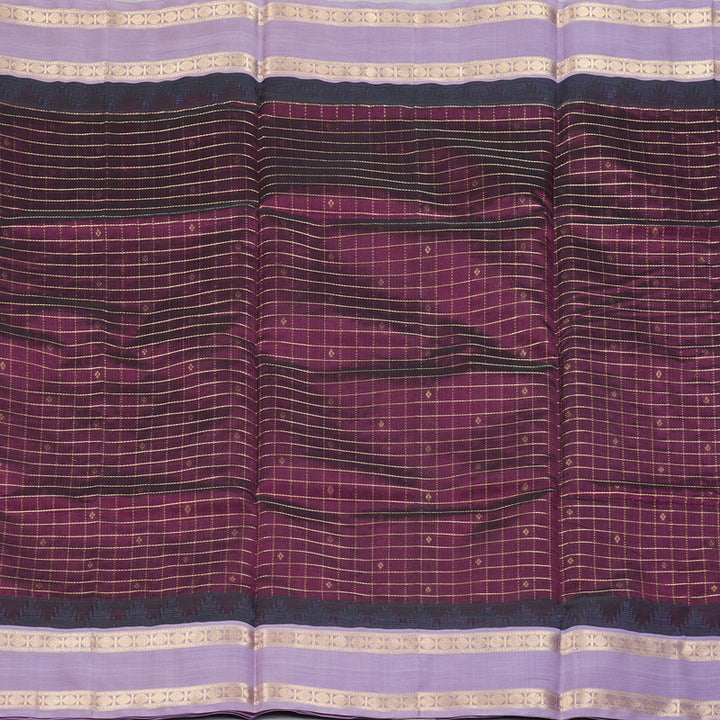 Hayagrivas Violet Pure Silk Cotton Saree SSCBF55E7-1