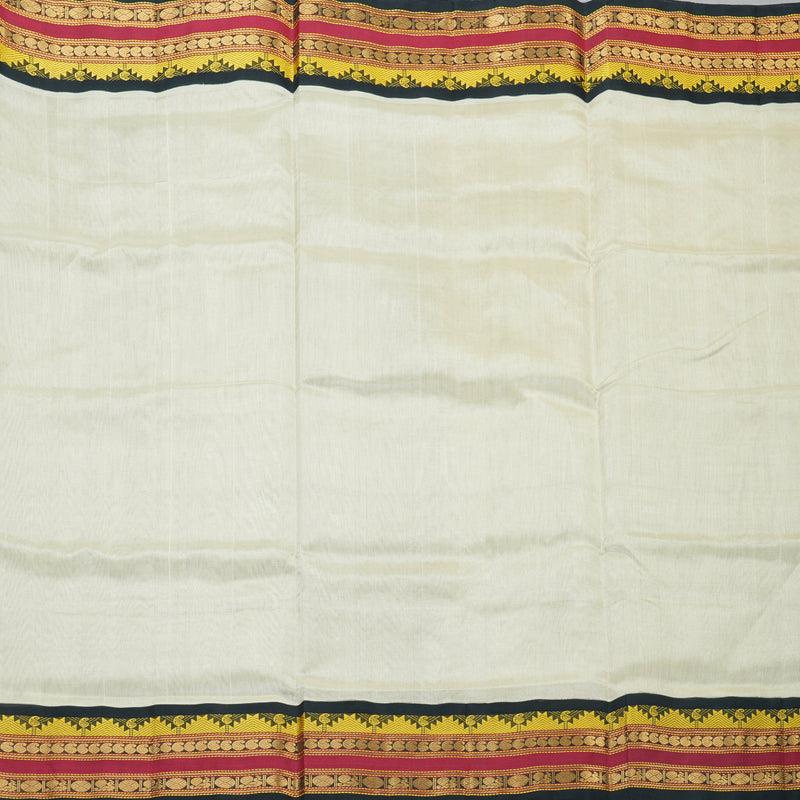 Hayagrivas Beige Pure Silk Cotton Saree SSCBF55E9-2