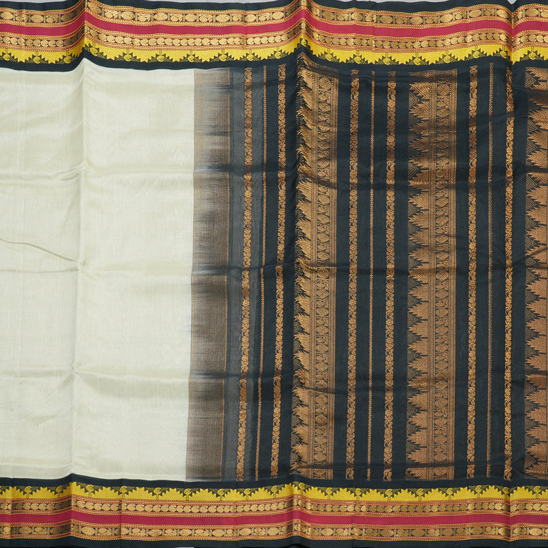 Hayagrivas Beige Pure Silk Cotton Saree SSCBF55E9-2