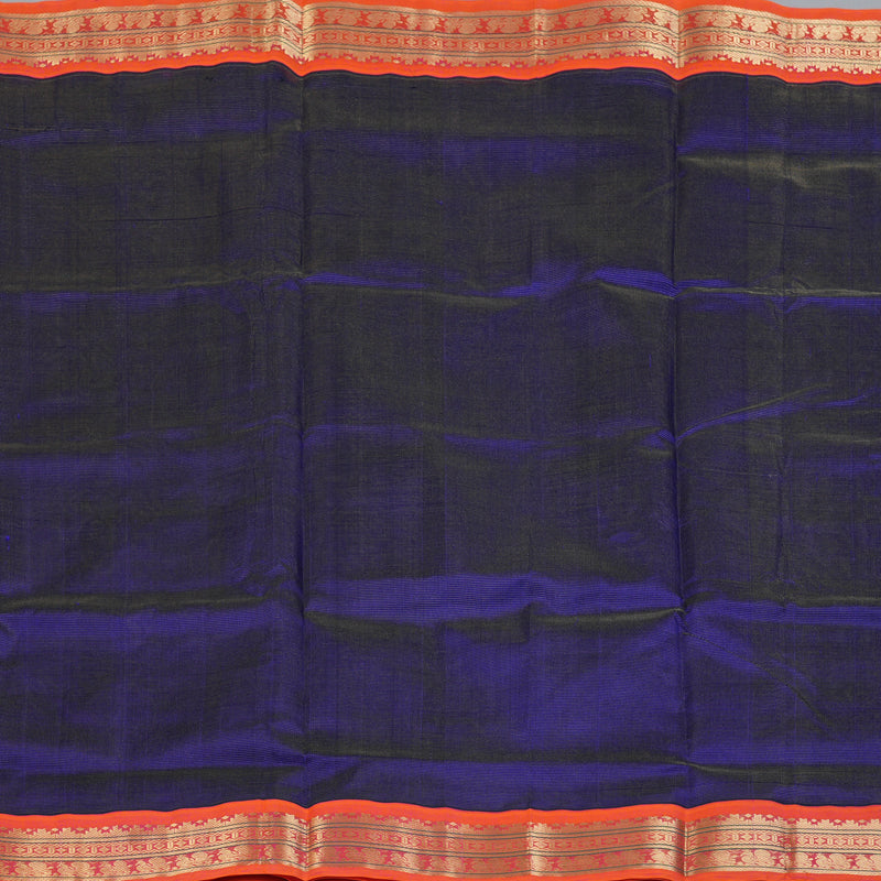 Hayagrivas Royal Blue Pure Silk Cotton Saree SSCBF56E1-1