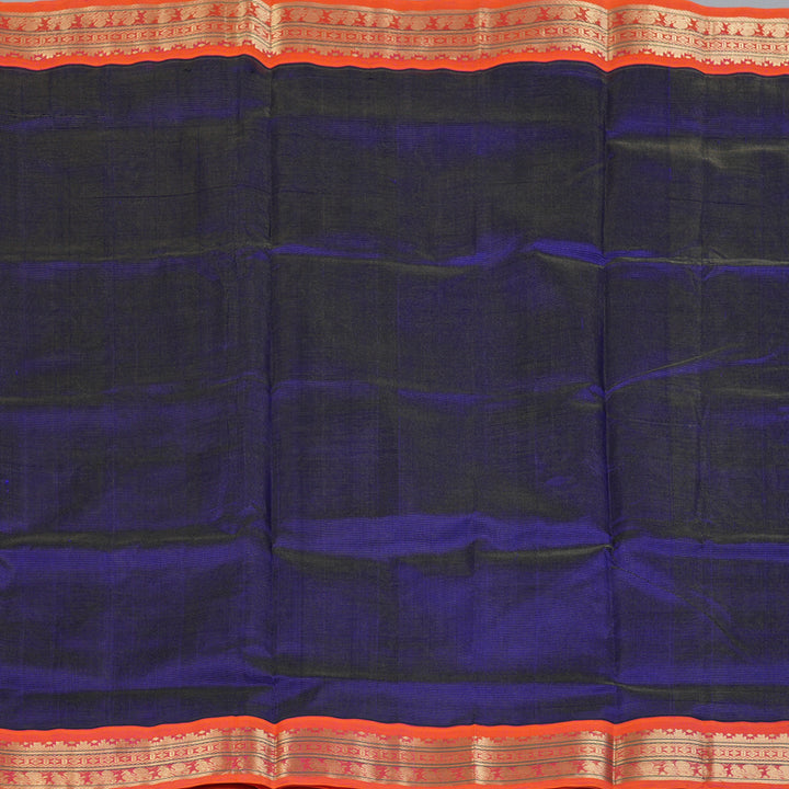 Hayagrivas Royal Blue Pure Silk Cotton Saree SSCBF56E1-1