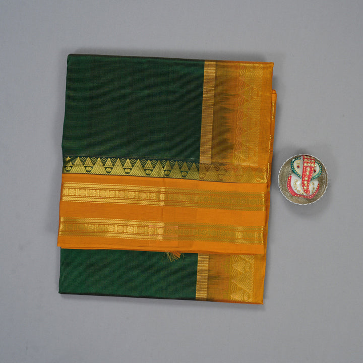 Hayagrivas Bottle Green Pure Silk Cotton Saree SSCBF56E1-2