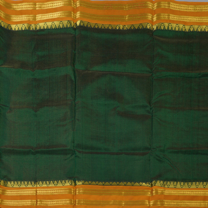 Hayagrivas Bottle Green Pure Silk Cotton Saree SSCBF56E1-2
