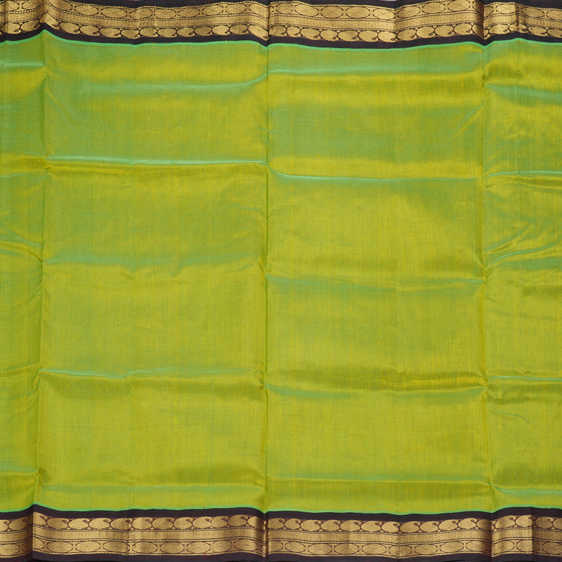 Hayagrivas Fluorescent Green Pure Silk Cotton Saree SSCBF56E1-4