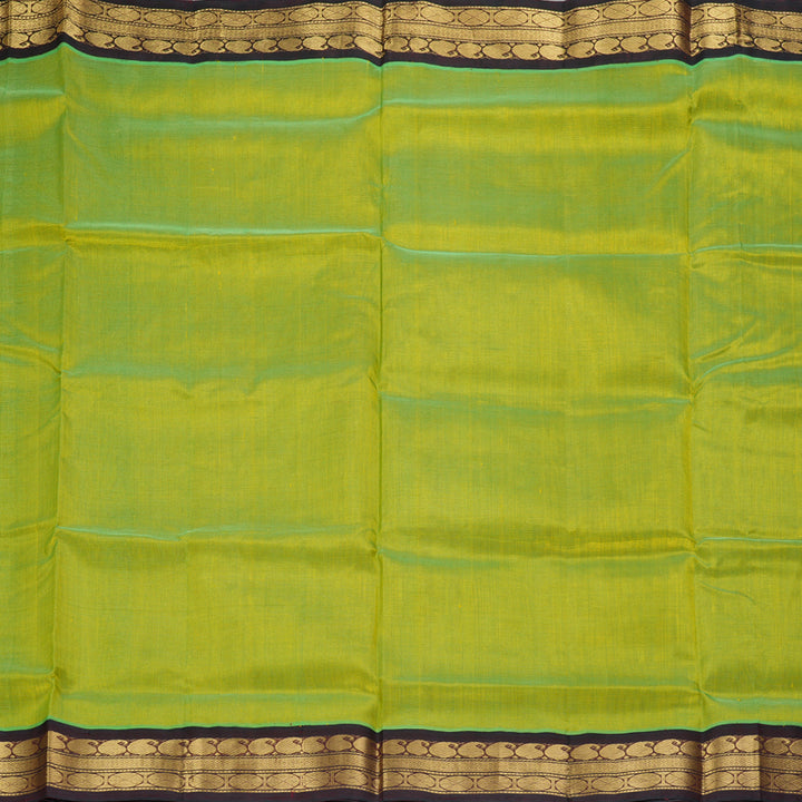 Hayagrivas Fluorescent Green Pure Silk Cotton Saree SSCBF56E1-4