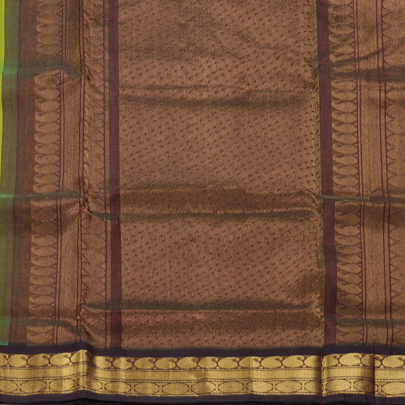 Hayagrivas Fluorescent Green Pure Silk Cotton Saree SSCBF56E1-4