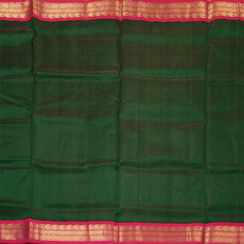 Hayagrivas Dark Green Pure Silk Cotton Saree SSCBF56E1-5