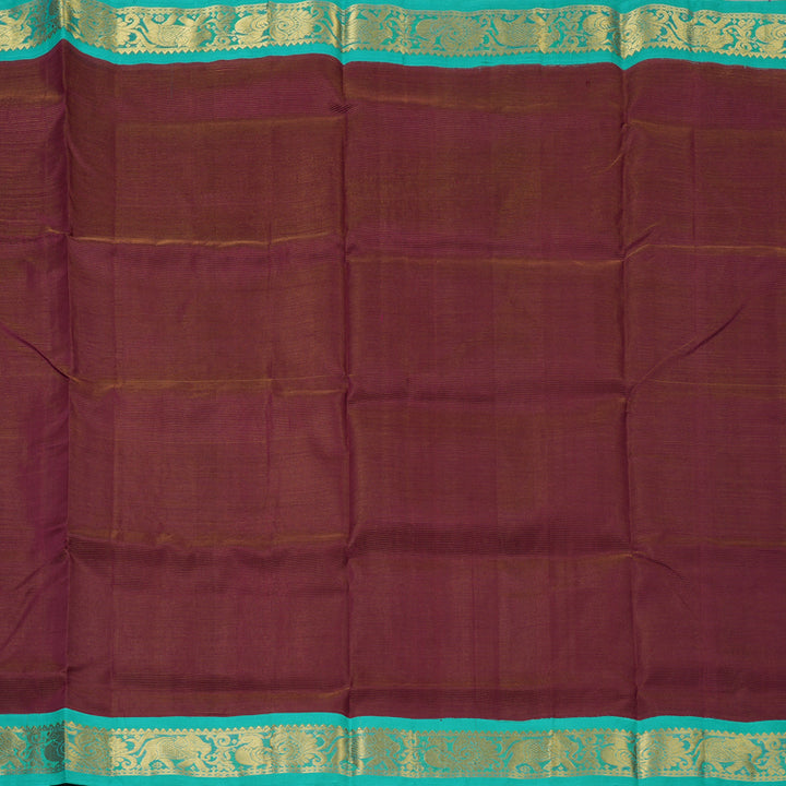 Hayagrivas Burgundy Pure Silk Cotton Saree SSCBF56E1-9
