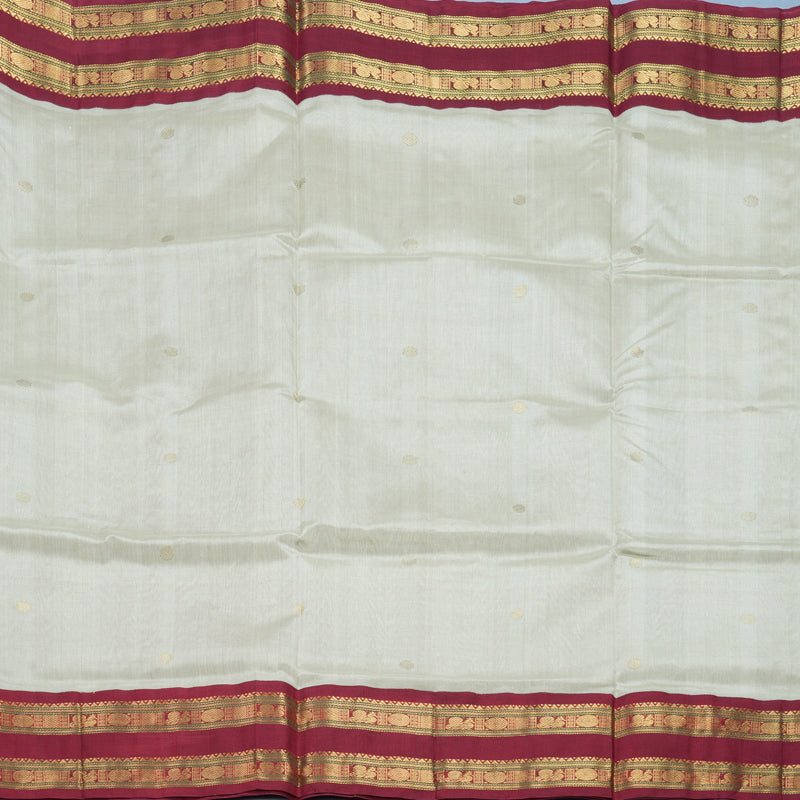 Hayagrivas Light Grey Pure Silk Cotton Saree SSCBF56E10-1