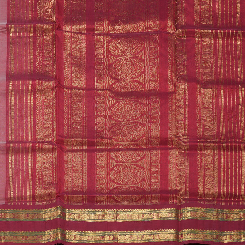 Hayagrivas Light Grey Pure Silk Cotton Saree SSCBF56E10-1