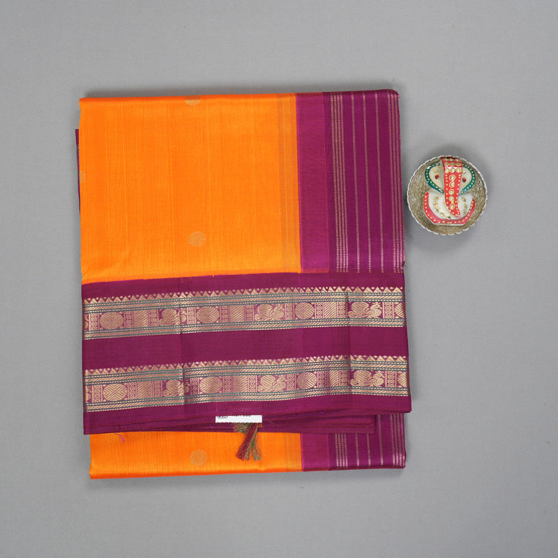 Hayagrivas Mambazham Orange Pure Silk Cotton Saree SSCBF56E10-4