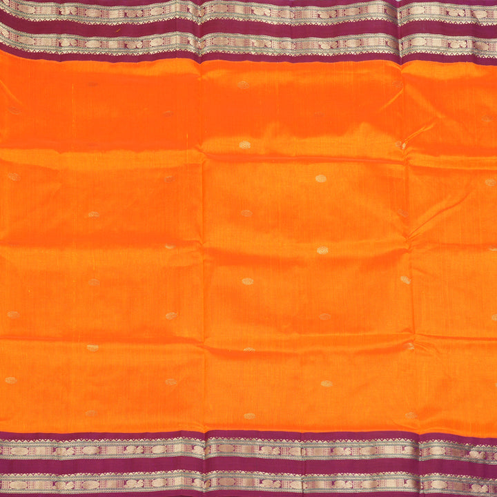 Hayagrivas Mambazham Orange Pure Silk Cotton Saree SSCBF56E10-4