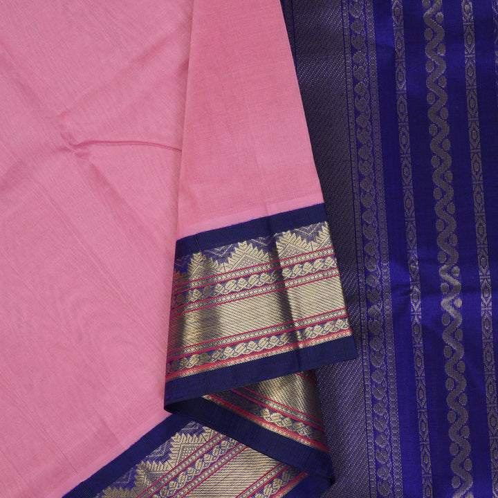 Hayagrivas Rose Pink Pure Silk Cotton Saree SSCBF56E11-2