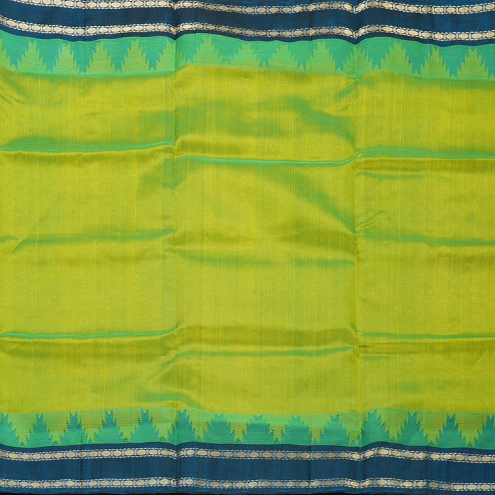 Hayagrivas Fluorescent Green Pure Silk Cotton Saree SSCBF56E2-3