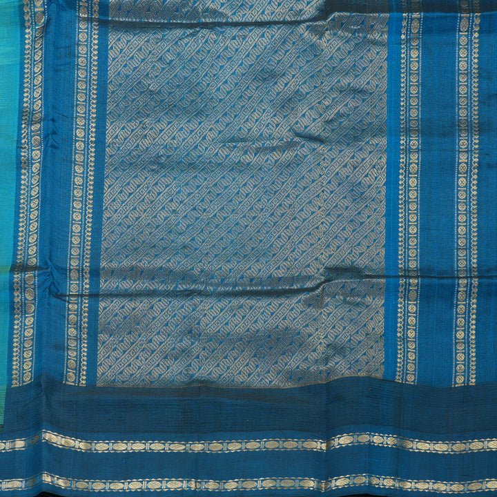 Hayagrivas Fluorescent Green Pure Silk Cotton Saree SSCBF56E2-3