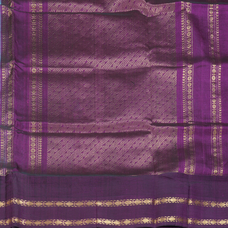 Hayagrivas Ice Blue Pure Silk Cotton Saree SSCBF56E2-4