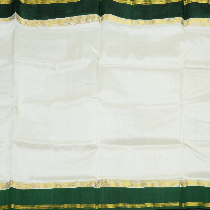 Hayagrivas Milk-White Pure Silk Cotton Saree SSCBF56E3-1
