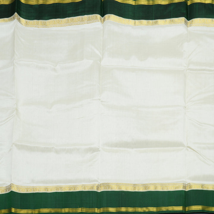 Hayagrivas Milk-White Pure Silk Cotton Saree SSCBF56E3-1