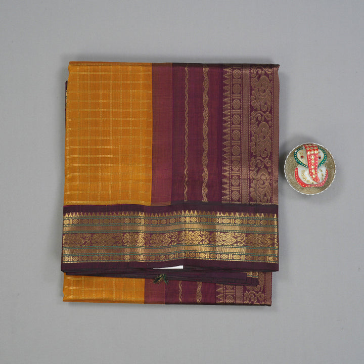 Hayagrivas Mustard Pure Silk Cotton Saree SSCBF56E5-3