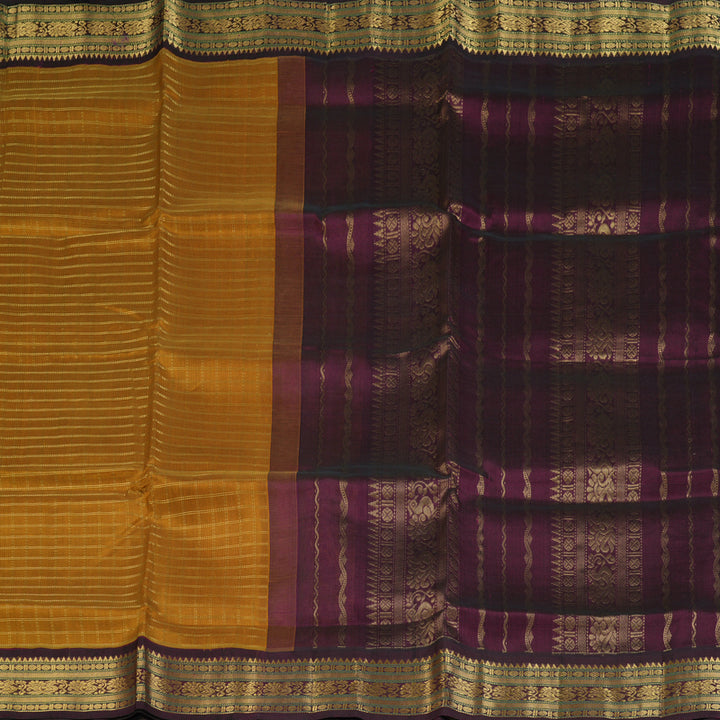 Hayagrivas Mustard Pure Silk Cotton Saree SSCBF56E5-3
