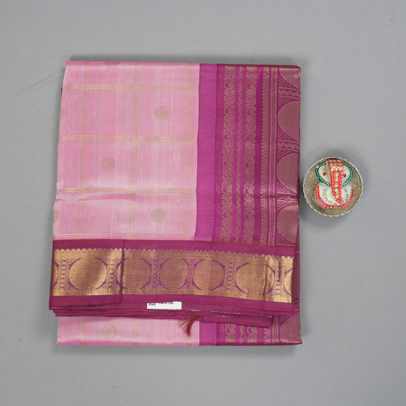 Hayagrivas Baby Pink Pure Silk Cotton Saree SSCBF56E6-1