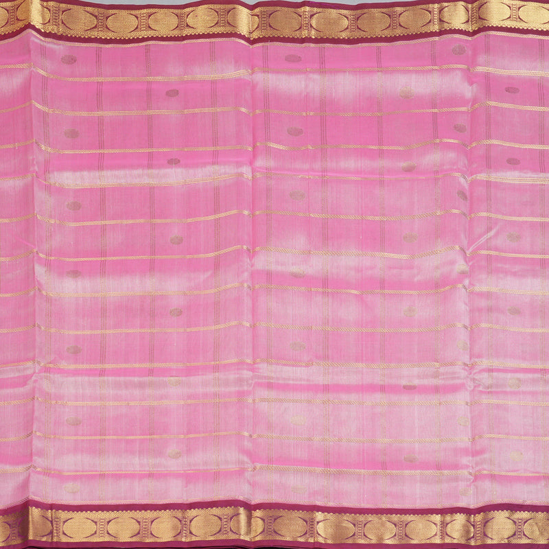 Hayagrivas Baby Pink Pure Silk Cotton Saree SSCBF56E6-1